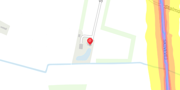 Trafikstøjkort på Skivevej 85, . , 7451 Sunds