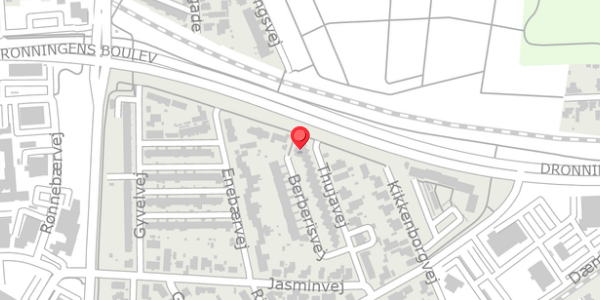 Trafikstøjkort på Thujavej 35, . , 7400 Herning