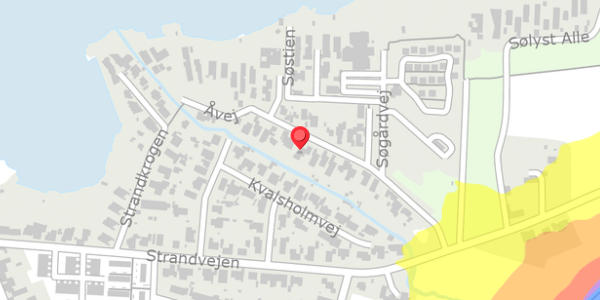 Trafikstøjkort på Åvej 21, 7451 Sunds