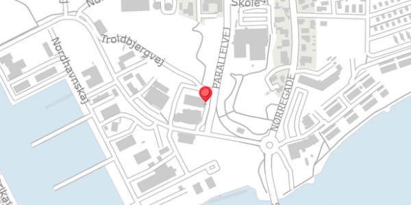 Trafikstøjkort på Parallelvej 3, 6960 Hvide Sande