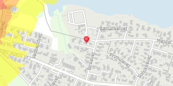 Trafikstøjkort på Birkevej 21, 7500 Holstebro
