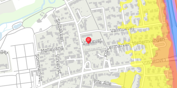 Trafikstøjkort på Vikkevej 8, 7500 Holstebro