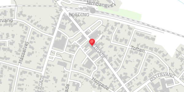 Trafikstøjkort på Borgergade 5E, 7441 Bording