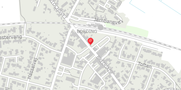 Trafikstøjkort på Bredgade 9, . , 7441 Bording