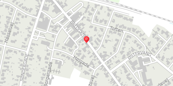 Trafikstøjkort på Bredgade 34, 7441 Bording