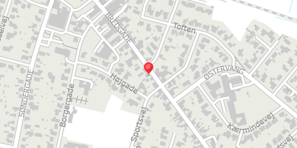 Trafikstøjkort på Bredgade 42, . , 7441 Bording