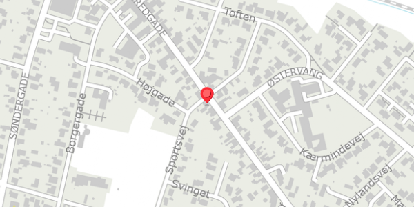 Trafikstøjkort på Bredgade 48, 7441 Bording
