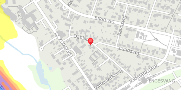 Trafikstøjkort på Dahlsvej 13, 7442 Engesvang