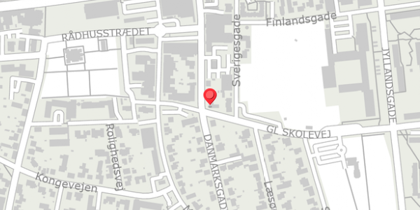 Trafikstøjkort på Danmarksgade 15, 7430 Ikast