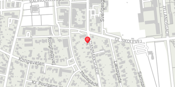 Trafikstøjkort på Danmarksgade 22, 7430 Ikast