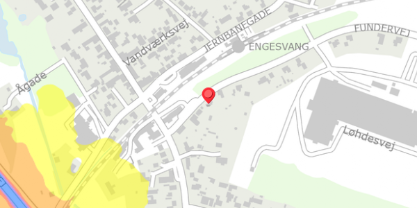 Trafikstøjkort på Fundervej 6, 7442 Engesvang