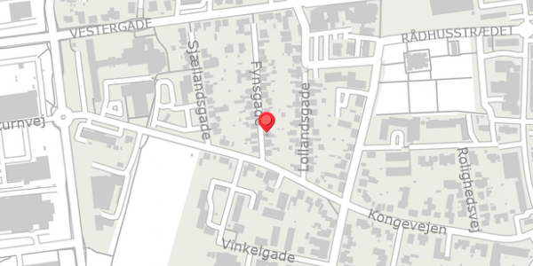 Trafikstøjkort på Fynsgade 21, 7430 Ikast