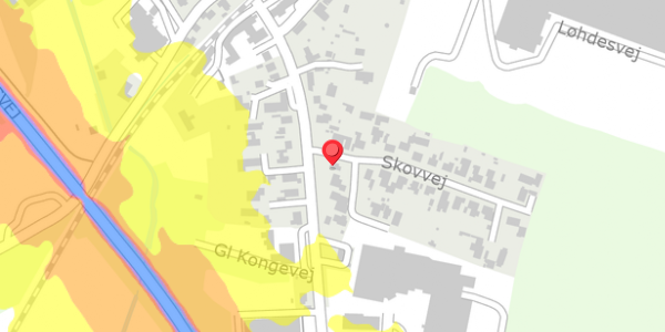 Trafikstøjkort på Gl Kongevej 10, . , 7442 Engesvang