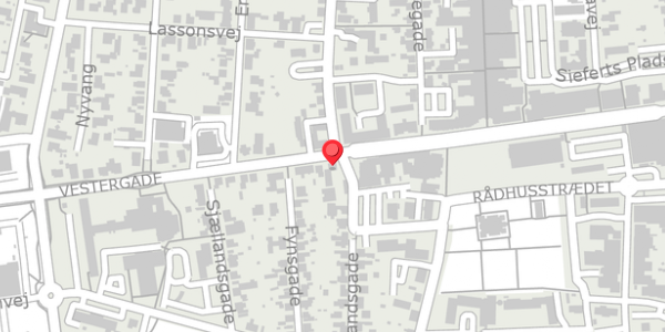 Trafikstøjkort på Vestergade 21, 7430 Ikast