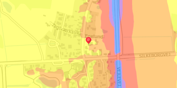 Trafikstøjkort på Viborgvej 6, 7442 Engesvang