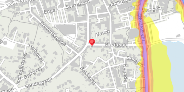 Trafikstøjkort på Bredgade 2, . , 7620 Lemvig