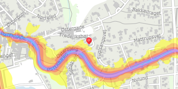 Trafikstøjkort på Frederikshøj 7, . , 7620 Lemvig