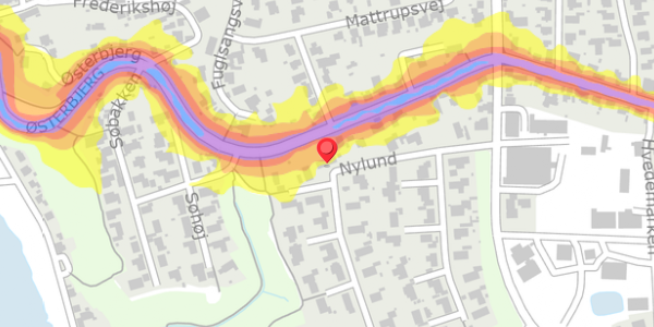 Trafikstøjkort på Nylund 6, 7620 Lemvig