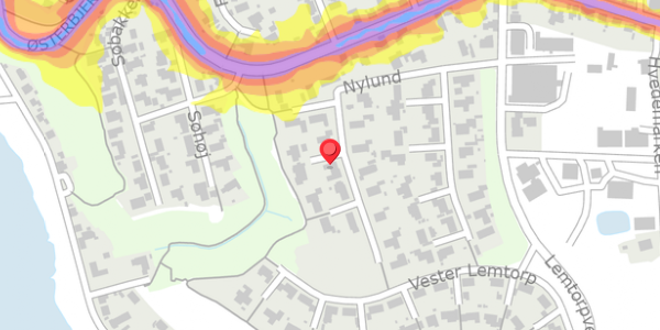 Trafikstøjkort på Nylund 22, 7620 Lemvig