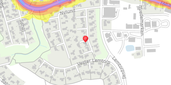 Trafikstøjkort på Nylund 25, 7620 Lemvig
