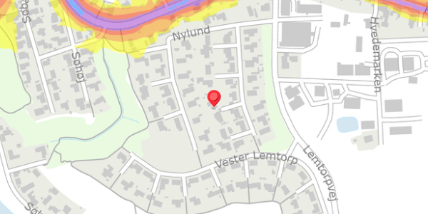 Trafikstøjkort på Nylund 29, 7620 Lemvig