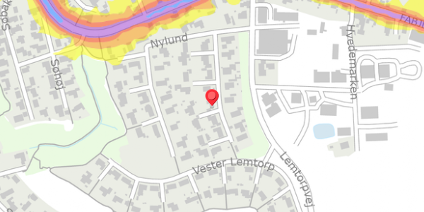 Trafikstøjkort på Nylund 31, 7620 Lemvig