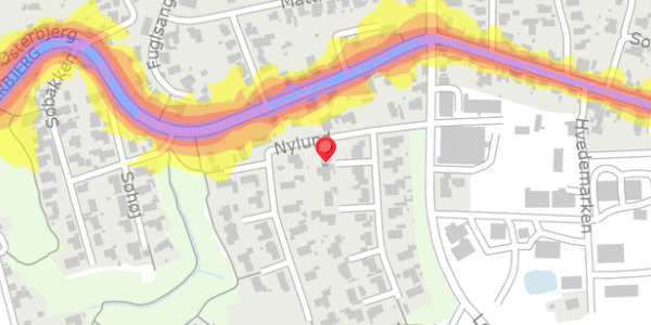 Trafikstøjkort på Nylund 45, 7620 Lemvig