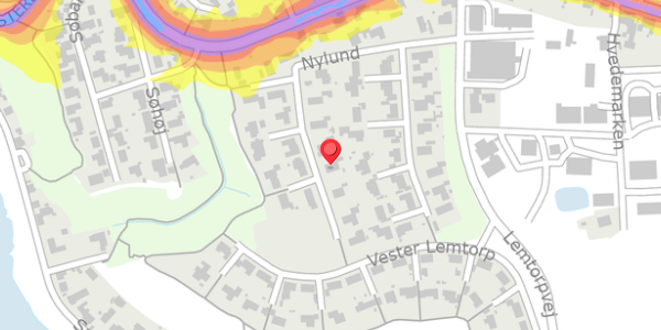 Trafikstøjkort på Nylund 57, . , 7620 Lemvig