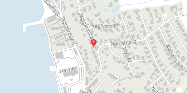 Trafikstøjkort på Teglgårdsbakken 1, 7620 Lemvig