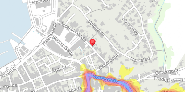 Trafikstøjkort på Østerbrogade 21, 7620 Lemvig