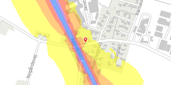 Trafikstøjkort på Adelvej 3, . , 6940 Lem St