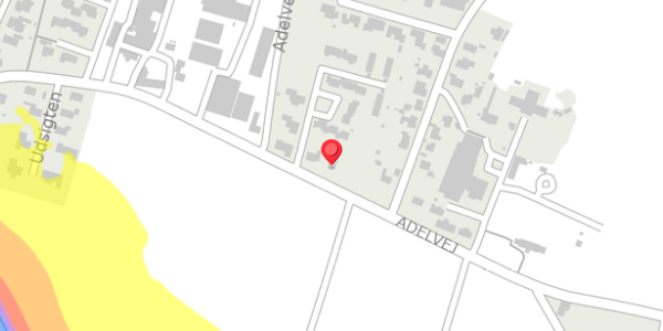 Trafikstøjkort på Adelvej 33, . , 6940 Lem St