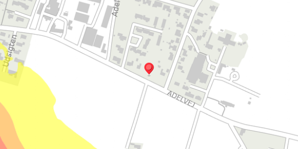 Trafikstøjkort på Adelvej 35, . , 6940 Lem St