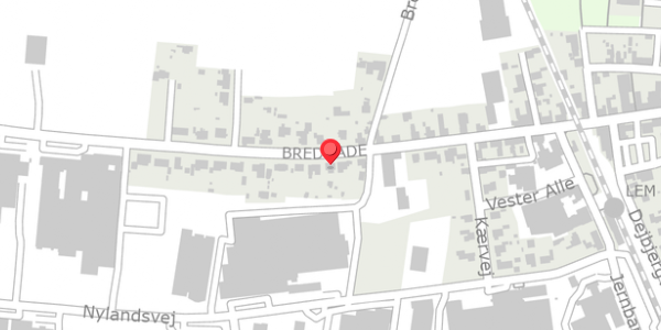 Trafikstøjkort på Bredgade 28, . , 6940 Lem St
