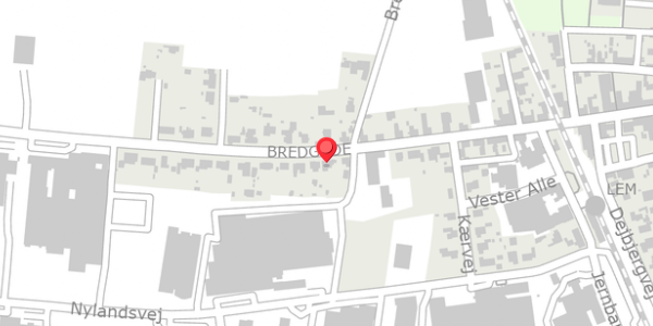 Trafikstøjkort på Bredgade 30, 6940 Lem St