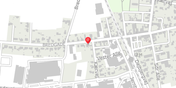 Trafikstøjkort på Bredgade 40, . , 6940 Lem St
