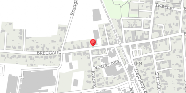 Trafikstøjkort på Bredgade 43, . , 6940 Lem St
