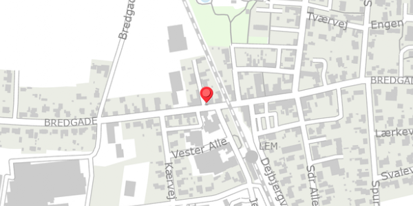 Trafikstøjkort på Bredgade 53, . , 6940 Lem St