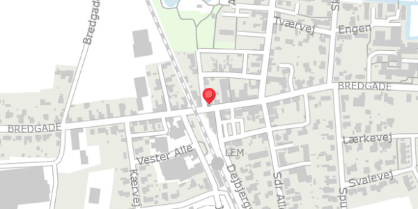 Trafikstøjkort på Bredgade 61, . , 6940 Lem St