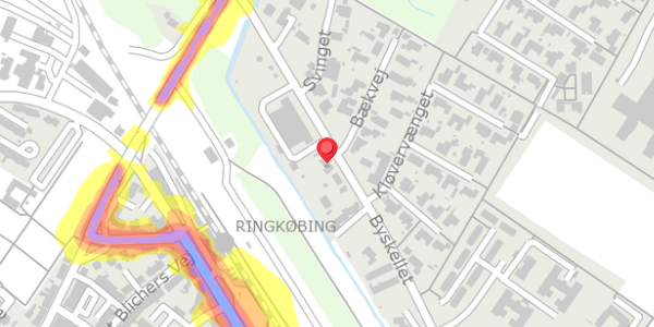 Trafikstøjkort på Byskellet 22, 6950 Ringkøbing