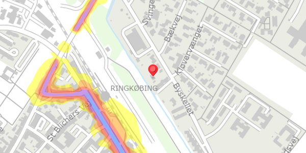 Trafikstøjkort på Byskellet 24B, . , 6950 Ringkøbing