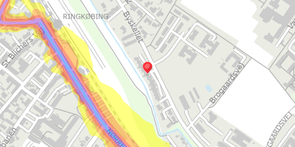 Trafikstøjkort på Byskellet 56, 6950 Ringkøbing