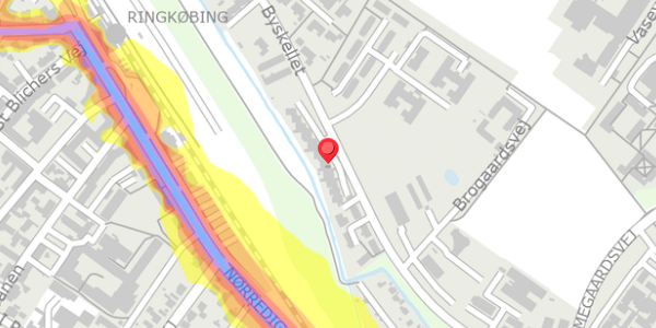 Trafikstøjkort på Byskellet 60, . , 6950 Ringkøbing