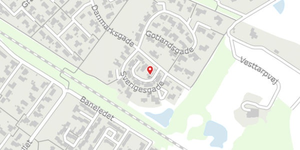 Trafikstøjkort på Danmarksgade 34, 6950 Ringkøbing