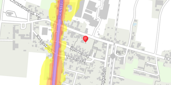 Trafikstøjkort på Hovervej 14E, 6950 Ringkøbing