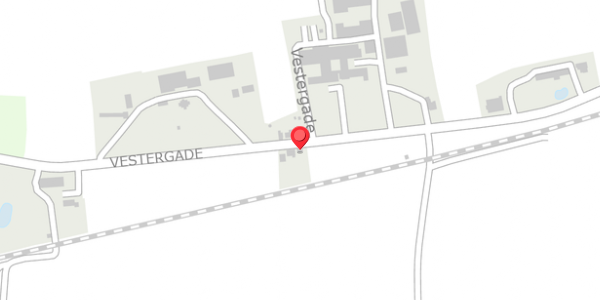 Trafikstøjkort på Vestergade 21, 6900 Skjern
