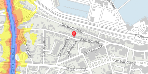 Trafikstøjkort på Bjerggade 20, . , 7600 Struer