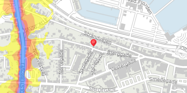 Trafikstøjkort på Bjerggade 24, . , 7600 Struer