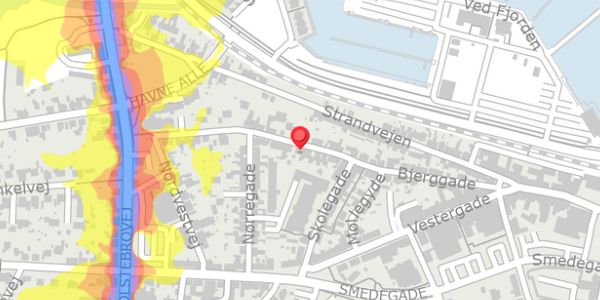 Trafikstøjkort på Bjerggade 27, . , 7600 Struer
