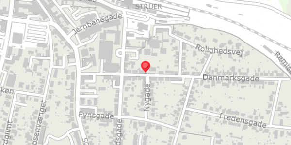 Trafikstøjkort på Danmarksgade 17, 7600 Struer